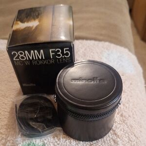 Minolta 28MM F3.5 MC W ROKKOR LENS